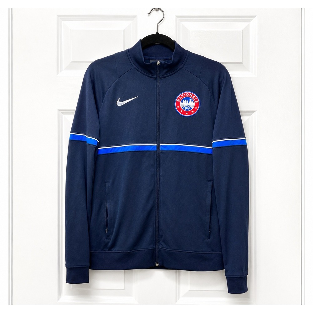 Nike Dri-FIT Nationals Soccer Track Jacket Navy Blue Full Zip Mens Medium 13